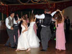 The bridal party dance